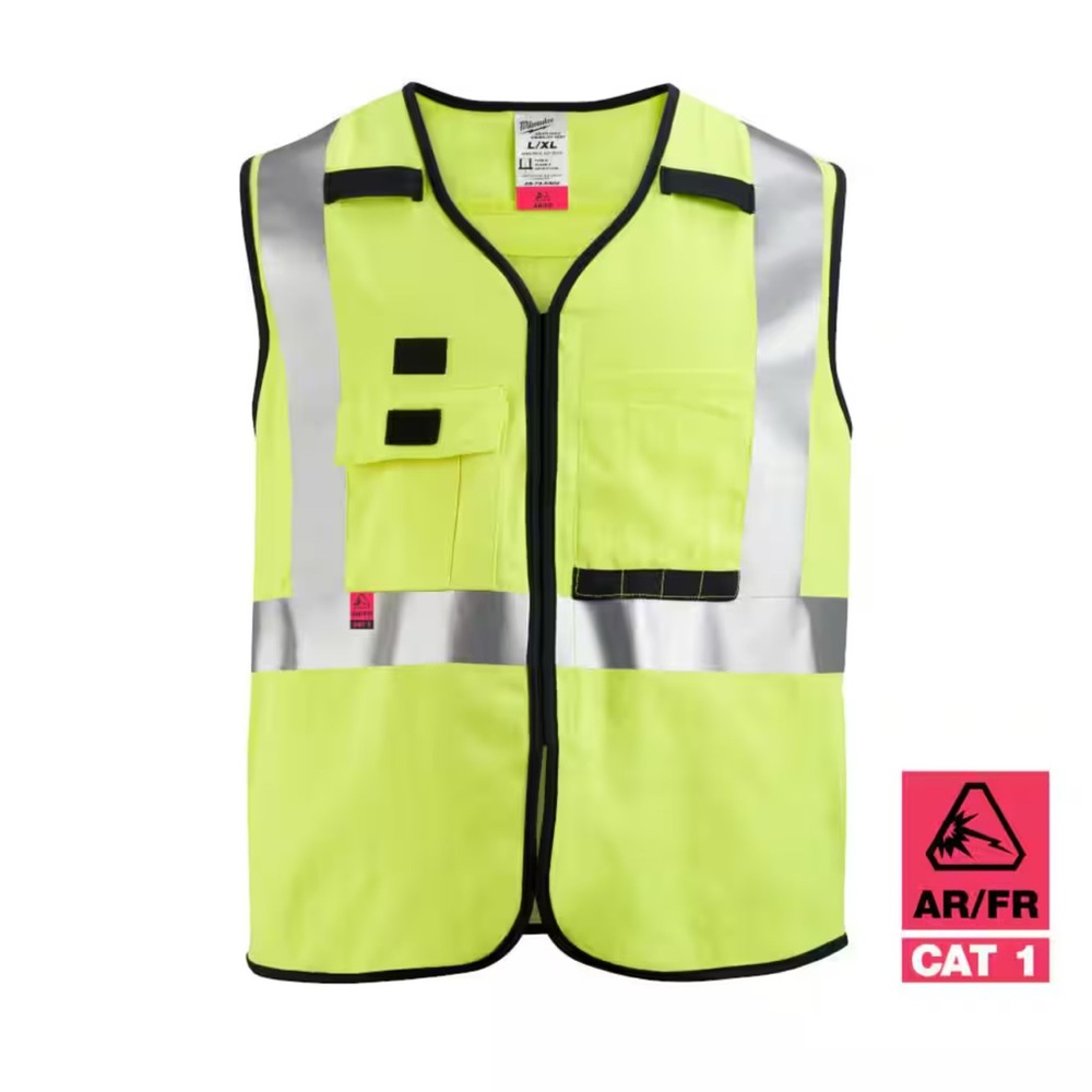 Milwaukee Arc-Rated/Flame-Resistant 2X-Large/3X-Large Yellow Woven Class 2 High